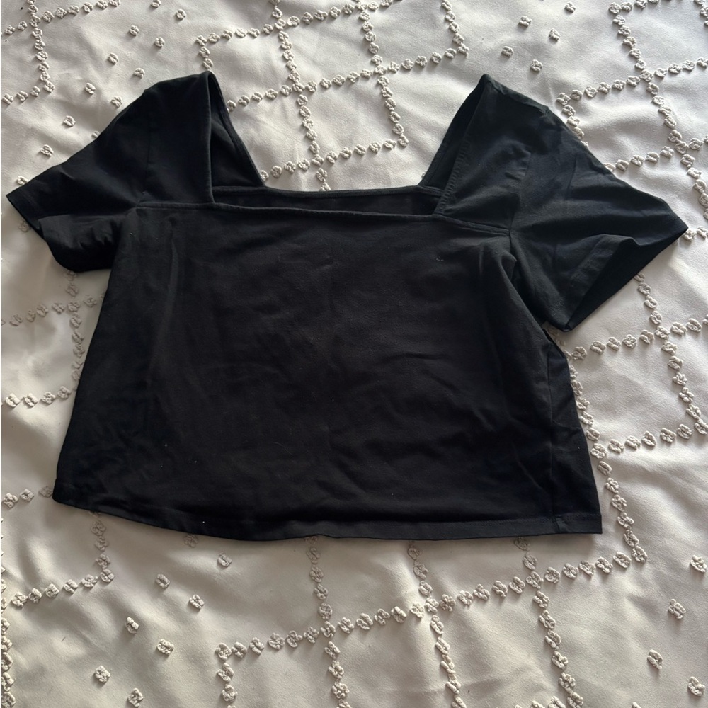 Torrid Black Square Neck Crop Top